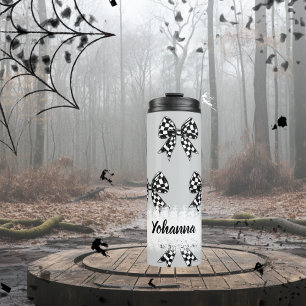 Bouteilles Isothermes Arcs gris Halloween personnalisés Coquette