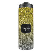 Bouteilles Isothermes Argent or brillant foncé parties scintillant ombre (Devant)