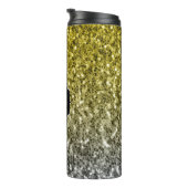 Bouteilles Isothermes Argent or brillant foncé parties scintillant ombre (Tourné sur la droite)