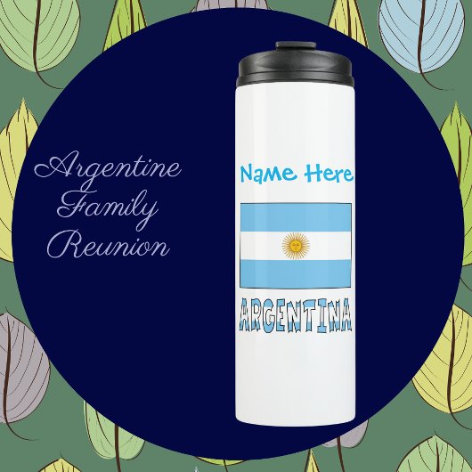 Bouteilles Isothermes Argentine Drapeau bleu Personnalisation