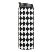 Bouteilles Isothermes Arlequin noir et blanc (Tourné sur la droite)