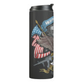 Bouteilles Isothermes Armée américaine avec drapeau et aigle (Tourné sur la gauche)