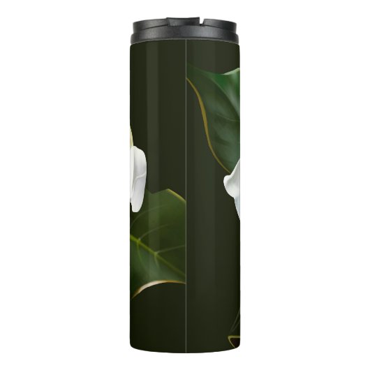 Bouteilles Isothermes Arrière - plan blanc Magnolia Closeup Vert (Dos)