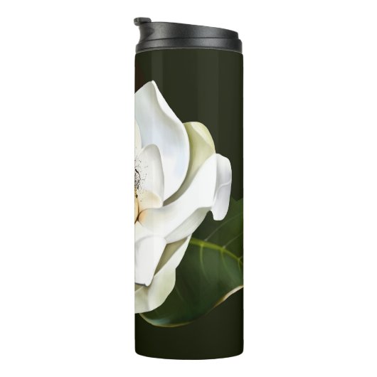 Bouteilles Isothermes Arrière - plan blanc Magnolia Closeup Vert (Tourné sur la droite)