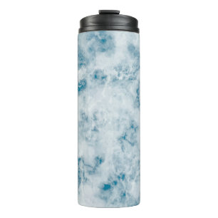 Bouteilles Isothermes Arrière - plan bleu de marbre de texture