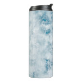Bouteilles Isothermes Arrière - plan bleu de marbre de texture (Tourné sur la gauche)