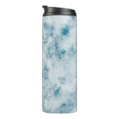 Bouteilles Isothermes Arrière - plan bleu de marbre de texture (Tourné sur la droite)