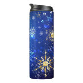 Bouteilles Isothermes Arrière - plan Bleu XMAS avec des flocons de neige (Tourné sur la droite)