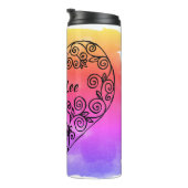 Bouteilles Isothermes Arrière - plan coloré Personnalisé Black Heart The (Tourné sur la droite)