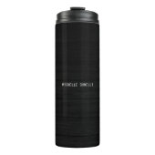 Bouteilles Isothermes Arrière - plan de conception en bois gris Nom lisi (Devant)