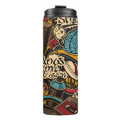 Bouteilles Isothermes Arrière - plan de graffiti sans couture. Ppa trans (Devant)