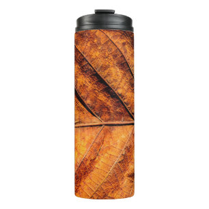 Bouteilles Isothermes Arrière - plan de texture feuille sèche