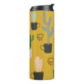 Bouteilles Isothermes Arrière - plan motif sans couture Cactus. Col tiré (Tourné sur la gauche)