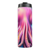 Bouteilles Isothermes Arrière - plan rose octopus bleu Ocean Wave (Devant)