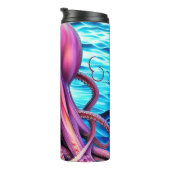 Bouteilles Isothermes Arrière - plan rose octopus bleu Ocean Wave (Tourné sur la droite)