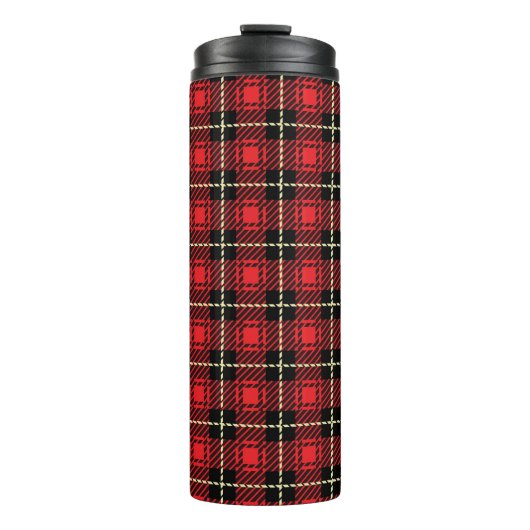 Bouteilles Isothermes Arrière - plan rouge de plaid (Devant)