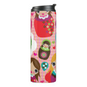 Bouteilles Isothermes Arrière - plan russe d'illustration de poupée (Tourné sur la gauche)