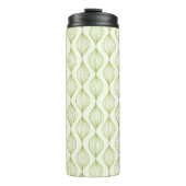 Bouteilles Isothermes Arrière - plan vertical vert de motif d'ogee (Devant)