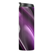 Bouteilles Isothermes Art 3D Abstrait violet monogramme (Tourné sur la droite)