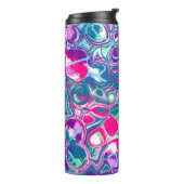 Bouteilles Isothermes Art Abstrait rose et bleu (Tourné sur la gauche)