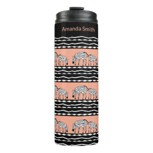 Bouteilles Isothermes Art africain, Motif zèbre Jaune