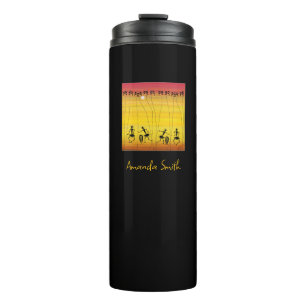 Bouteilles Isothermes Art Africain, Somptueux coucher de soleil tropical
