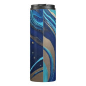 Bouteilles Isothermes Art-Bleu Abstrait moderne et or- (Dos)