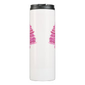 Bouteilles Isothermes Art de l'arbre de Noël rose (Dos)