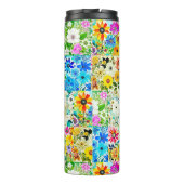 Bouteilles Isothermes Art de patchwork floral aquarelle fleurs (Dos)