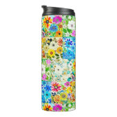 Bouteilles Isothermes Art de patchwork floral aquarelle fleurs (Tourné sur la droite)