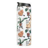 Bouteilles Isothermes Art de trait dessin chats et fleurs (Tourné sur la droite)