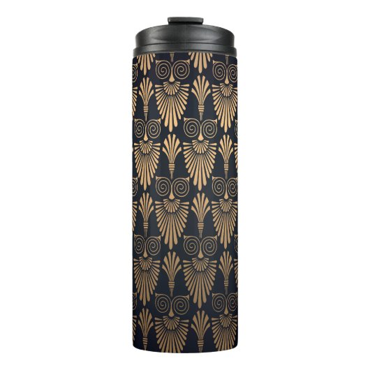 Bouteilles Isothermes Art Déco Black Gold : Retro. (Devant)