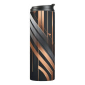 Bouteilles Isothermes Art Deco Copper & Silver Geometric Design (Tourné sur la gauche)