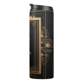 Bouteilles Isothermes Art Deco Gold Frame with Custom Name and Initial (Tourné sur la droite)