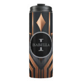 Bouteilles Isothermes Art Deco Monogram Circle Name Design (Devant)