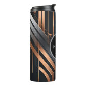 Bouteilles Isothermes Art Deco Monogram Circle Name Design (Tourné sur la gauche)