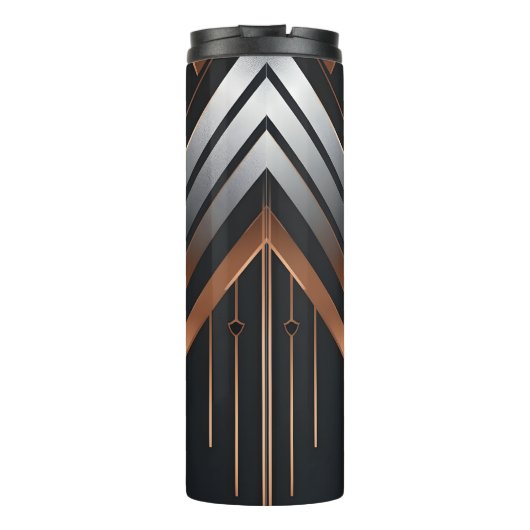 Bouteilles Isothermes Art Deco Monogram Circle Name Design (Dos)