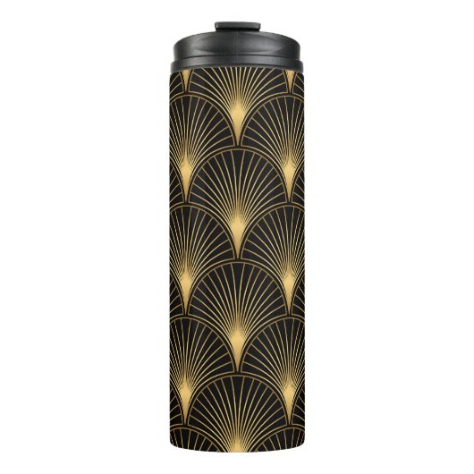 Bouteilles Isothermes Art Déco Or Noir : Luxe incomparable (Devant)