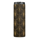 Bouteilles Isothermes Art Déco, or noir, motif sans soudure. (Dos)