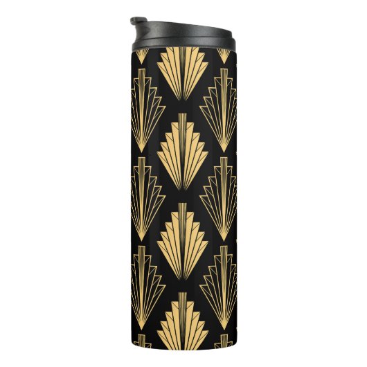 Bouteilles Isothermes Art Déco Or Noir : sans couture (Tourné sur la droite)