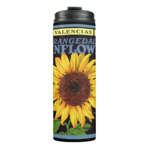 Bouteilles Isothermes Art d'étiquette de caisse de fruits vintage Orange