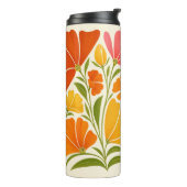 Bouteilles Isothermes Art Fleur sauvage peint à la main (Tourné sur la gauche)