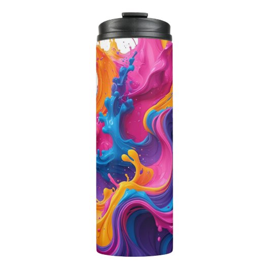 Bouteilles Isothermes Art fluide Abstrait vif - Design d'éclaboussure co (Devant)