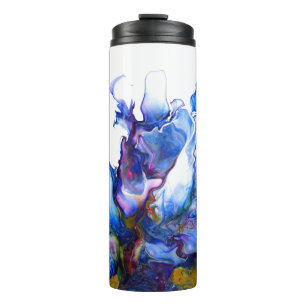 Bouteilles Isothermes Art fluide de l'Agate de Marbre Bleu