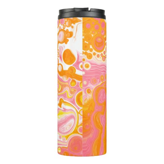 Bouteilles Isothermes Art fluide rose et orange (Dos)