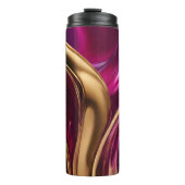 Bouteilles Isothermes Art-Fuchsia Abstrait moderne violet et or- (Devant)