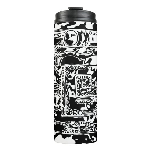 Bouteilles Isothermes Art géométrique noir et blanc 25 (Devant)