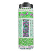 Bouteilles Isothermes Art nouveau perroquet singe jungle tropicale papie (Devant)