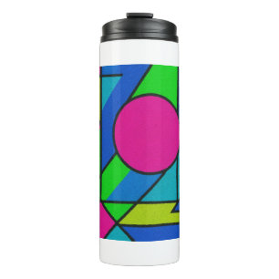 Bouteilles Isothermes Art Pop Géométrique Neon - Desi Bloc Couleur Abstr