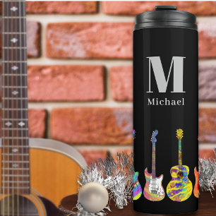 Bouteilles Isothermes Art Pop Psychedélisme Personnalisé de Guitare de N